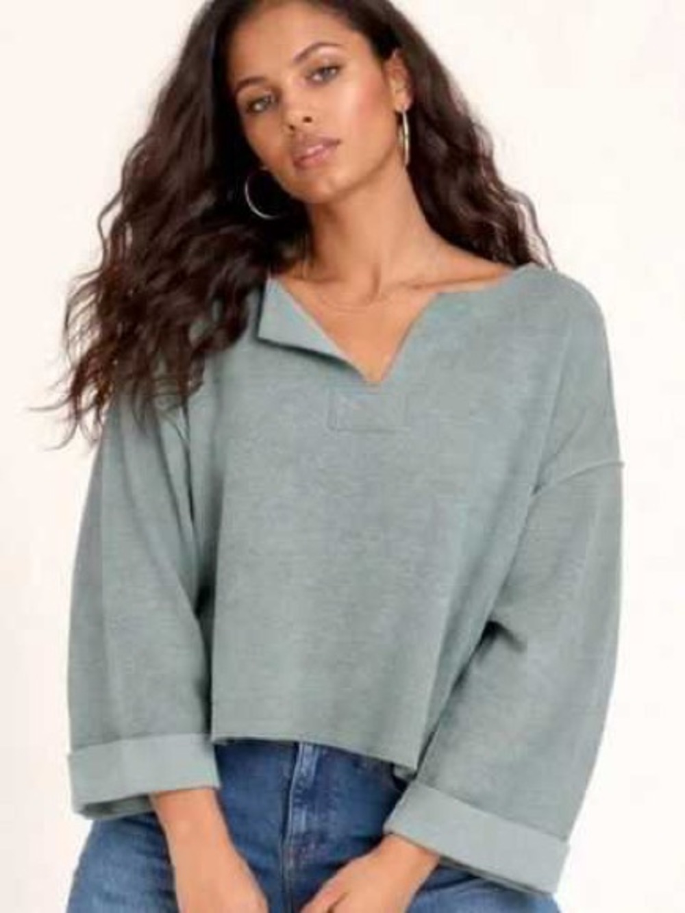 Urban Outfitters Cropped Gray Women's Knit Sweater